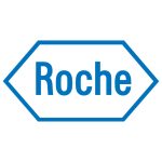 Roche text centred in a hexagon