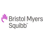 Text Bristol Myers Squibb with a hand